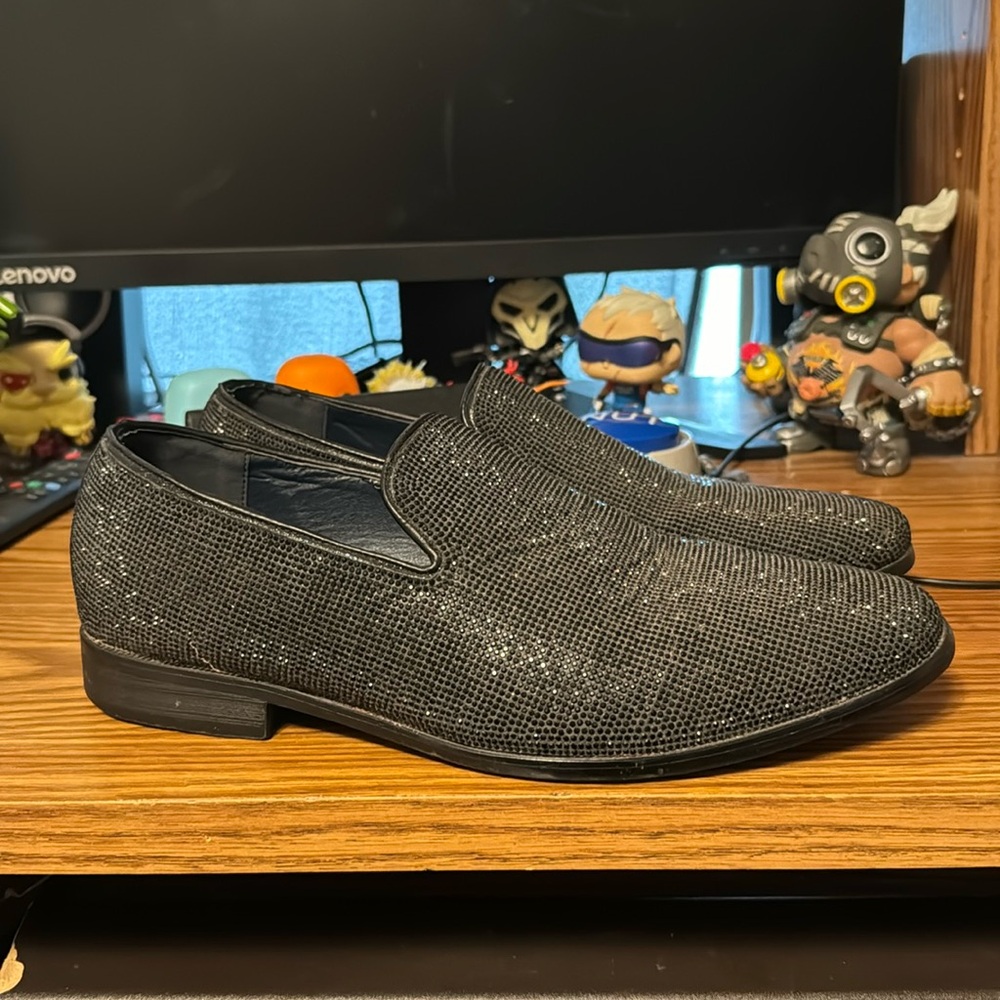 J75 Mens’s 10 Black & Jewel Loafers